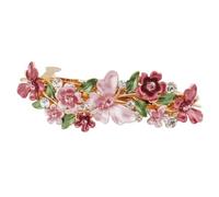 yangzerangVintage Rhinestone Hair Barrettes Elegant Crystal Hair Barrettes with Spring Snap Clip French Hairpin Hair Jewelry Accessories for Women Girls Brides