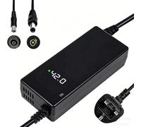 YANGZIDIANYUAN 42V 2A scooter battery charger, for 36V lithium battery 10S*3.6V, with LED display and multiple protection, equipped with connectors (RCA 8mm, DC 5.5 * 2.1mm, GX12 9mm) (2.0, Amps)