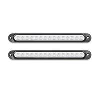 YANHAO Waterproof High Mounted Brake Light, 2pcs Tail lights Third brake light Truck Indicator light 12/24V Side warning lights Stop Marking lights Turn Signal(White)