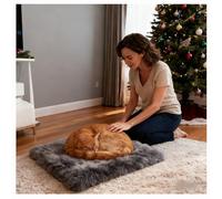 yanhe Self Heating Cat Mat, Self Heating Pad for Cats and Dogs, Non-Slip, Extra Warm, Self-Heated Cat Bed, Puppy Self-Heating Cushion, Blanket for Pet Sleeping Pillow, 50.8 x