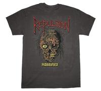 YANHOME Repulsion Horrified Death Metal Grindcore Carcass Terrorizer T-Shirt M Dark Grey