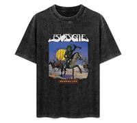 YANHOME Unisex T-Shirt Vintage Budgie Bandolier'75 100% Cotton Round Neck Black 3XL