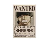 yanhony ONE PIECE Zoro's Wanted Anime Poster Canvas Art Poster and Wall Art Picture Print Modern Family bedroom Decor Posters 12x18inch(30x45cm)