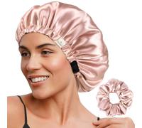 Yanibest Double Layer Satin Bonnet Silk Bonnet for Sleeping Adjustable Hair Bonnet for Women Curly Natural Hair