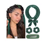Yanibest Heatless Hair Curler for Overnight Curls, No Heat Damage Hair Curlers with Clips & Scrunchies for All Hair Types,Green