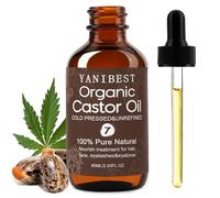 Yanibest Organic Castor Oil, Cold Pressed Unrefined Glass Bottle, 100% Natural USDA Certified Castor Oil for Hair, Eyelashes, Face, Eyebrows, Scalp & Hair Strengthening Oil for All Hair Types