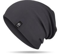 YANIKY Women's Lightweight Beanie Hat, Cotton, Soft, Comfortable, Thin Hat, Unisex Slouch Beanie, Long Beanie for All Seasons, darkgray, One Size