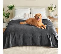 Yaning Waterproof Blanket 152x203cm for Adults, Reversible Waterproof Bed Cover for Dogs Cats Pets, Soft Leakproof Blanket for Bed Couch Sofa Furniture Protector, Dark Grey/Light Grey