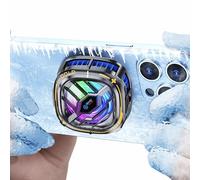 YANISM Magnetic Cell Phone Cooler, RGB Phone Cooling Fan Portable Lightweight Mobile Phone Cooling Fan, Phone Radiator with Temperature Display for Mobile Gaming,Tiktok Live Streaming