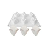 YANIYA 6-Cavity Mouse Shaped Silicone Mold Mousse Cake Decorating Mold Baking Tool for Making Chocolate, Candy, Candle, Soap, 20x17cm, As Pictures Shown