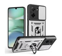 YANJIEER ESONG Case for Xiaomi Redmi A5 4G 173, Military Drop Protection Personalised Cover with Magnetic Ring Stand, Upgraded PC/TPU Shockproof Protective Phone Case for men Silver