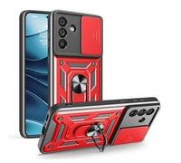 YANJIEER ESONG Case for ZTE nubia RedMagic 10 Pro 5G, Military Grade Drop Protection Personalised Cover with Magnetic Ring Stand, Upgraded PC/TPU Shockproof Protective Phone Case for men Red