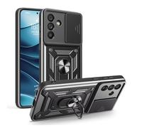 YANJIEER ESONG Case for ZTE nubia RedMagic 10 Pro 5G, Military Grade Drop Protection Personalised Cover with Magnetic Ring Stand, Upgraded PC/TPU Shockproof Protective Phone Case for men Black