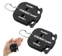 YANJINGSHE Clicker Counter - 2 x Black Golf Stroke Counter & Golf Score Indicator | Handheld Tally Counter | Dial Reset | Essential Golf Accessories