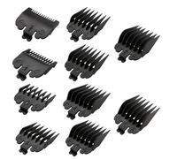 YANJINGSHE Clipper Guards, 10-Piece Clipper Guard Set, Suitable for Wahl Multi-Cut Clippers, Eliminates Length Confusion, Black