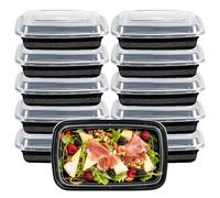 YANJINGSHE Meal Prep Containers Reusable 10 Pack, 28oz/828ml Plastic Food Containers with Lids, BPA Free Stackable Lunch Boxes for Work, Microwave Freezer Dishwasher Safe Food Storage Boxes