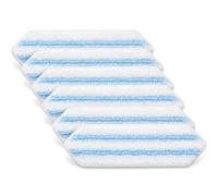 YANJINGSHE mop heads replacement 6 pack washable pads fit Vileda H2pro | Mop heads replacement for Vileda H2pro, blue striped, washable microfibre pads that save money & reduce waste