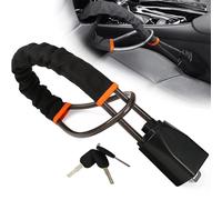YANJINGSHE Steering Wheel Lock - Heavy Duty Car Steering Wheel Lock with Seat Belt Lock, Double Anti-Theft, ABS+Steel Cable, Universal Fit for Car/SUV/Pickup/Van/RV, 3 Keys, Black