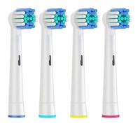 YANJINGSHE Toothbrush Heads Compatible with Oral-B iO, 4 Count | Compatible with Oral-B iO handles | Removes tea & coffee stains | Gentle on gums | 4-pack with color rings for family