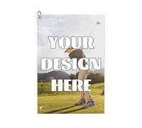 YANJIU Personalised Golf Towel, Custom Golf Towels with Photo/Text/Logo/Club Name,Customized Golf Towels with Clip for Men Women,1/5/50 Bulk (24x16in)