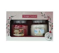 Yankee Candle 2 Piece Gift Set: Peppermint Pinwheels 411g - Snow Globe Wonderland 411g