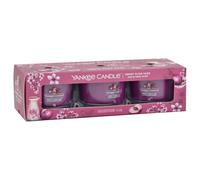 Yankee Candle 3 Pack Votives Glass Jar 37g - Sweet Plum Sake