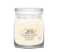 Yankee Candle Signature Medium Jar Soft Wool Amber Gift Present Decor