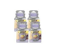 Yankee Candle Car Air Fresheners Hanging Car Jar Ultimate Neutralizes Odors Up To 30 Days Lemon Lavender 0.96 OZ (Pack of 4)