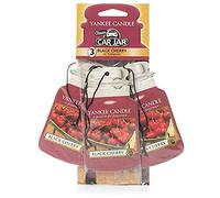 Yankee Candle Car Jar cented Air Freshener | Black Cherry | For cars and small spaces at home | Up to 30 days | 3 Count
