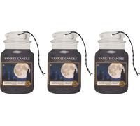 Yankee Candle Car Jar Scented Air Freshener ,Midsummer’s Night ,3 Count, Dark