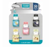 Yankee Candle Car Jar Ultimate Air Freshener | 5 Pack - Bahama Breeze, Midsummers Night, Pink Sands, Vanilla Cupcake, Iced Berry Lemonade | Sold by Bargain Hub