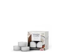 Yankee Candle Coconut Beach Tea Light Candles, Premium Plant Wax Scented Tealights, 12 Count, White, Up to 5 Hours Burn Time, Natural Fiber Wick, 0.44