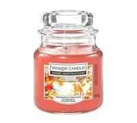 Yankee Candle Copper Leaves | Rich Autumn Scent of Earthy, Woody Notes Along wth Hints of Amber, Spices and Sweet Wood Smoke | Small Jar - Up to 30 Hours Burn Time