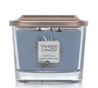 Yankee Candle Elevation Collection with Platform Lid 3-Wick Square Scented Candle, Wax, Coastal Cypress, Medium