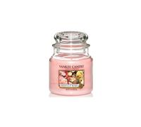 Yankee Candle Fresh Cut Roses Medium Jar Candle (411g) - English Garden Rose Scent, 65-75h Burn Time | Product Code 5.03858E+12