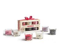 Yankee Candle Votive Candle Gift Set 6 x 37g Votive Candle (Snow Globe Wonderland, Snowflake Kisses, Peppermint Pinwheels, White Spruce & Grapefruit, Silver Sage & Pine and Smoked Vanilla & Cashmere)