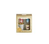 Yankee Candle Gift Set with 3 Scented Votive Candles and Votive Holder