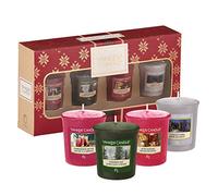 Yankee Candle Gift Set with 4 Scented Votive Candles, Alpine Christmas Collection, Festive Gift Box
