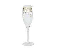 Yankee Candle HOLIDAY PARTY TLH CHMPAGNE Tea Light Holder Champagne Glass, Glass, Gold, White, 7 x 7 x 23 cm
