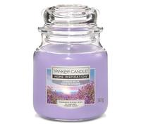 Yankee Candle Home Inspiration Lavender Beach Scented Jar Candle, Medium 340g, Purple Glass Container with Lid