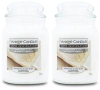 Yankee Candle Home Inspiration Linen & Lace 538g x2 Scented Jar Candle