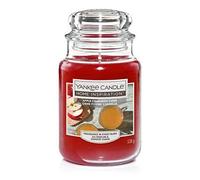 Yankee Candle - Large Jar Candle, Cosy Autumn & Spicy Scent of Apple Cider with Cinnamon, Cloves and Orange and Lemon Wedges