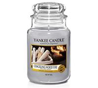 Yankee Candle Large Jar Scented Candle, Crackling Wood Fire, up to 150 Hour Burn Time