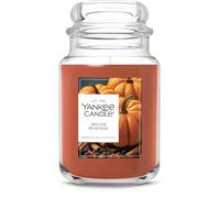 Yankee Candle Large Jar Scented Candle with up to 150 Hour Burn Time, Premium Plant Wax Blend for Consistent Burn, 22 oz Jar Candle with Room Filling Fragrance, Spiced Pumpkin