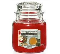 YANKEE CANDLE Medium Jar Candle 340g Apple Cinnamon Cider Burning Time 40 to 60 Hours