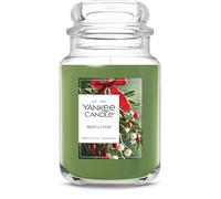 Yankee Candle Mistletoe, Christmas Scented Candle, 22oz Large Jar with up to 150 Hour Burn Time, Giftable, Holidays