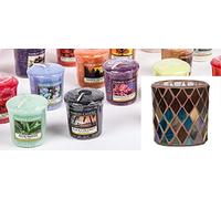 Yankee Candle Mix of 15 votive candles, 1 x votive holder, autumn mosaic