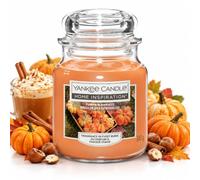 Yankee Candle Pumpkin Spice Scented Candle - Medium Jar 340g | pumpkin spice candle, pumpkin candle, pumpkin spice, Yankee candle gift for women, Halloween decorations, Halloween candles
