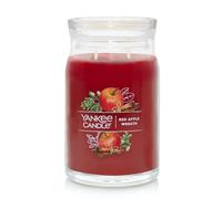 Yankee Candle Red Apple Wreath Scented Signature 20oz Large Jar 2-Wick Candle Over 60 Hours of Burn Time Christmas | Holiday Candle