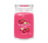 Signature Scented Candle | Red Raspberry Large Jar Candle with Double Wicks | Soy Wax Blend Long Burning Candle